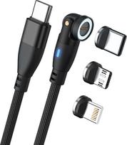 No Name RealPower Magnetic cable 100 Watt,1m,black mit Adaptern