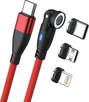 No Name RealPower Magnetic cable 100 Watt,1m,rot mit Adaptern
