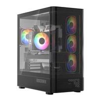 MODECOM kompiuterio korpusas Volcano AQ300 ARGB Midi Juoda