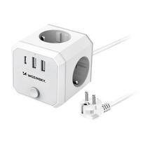 Wozinsky WKZ-3B Power Cube 4x AC 2x USB-A 1x USB-C 4000 W with 1.8 m Cable - White