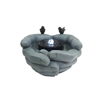 Fontanas "Dekoratyvinis vidaus fontanas" su LED apšvietimu, 32.5 cm x 31.5 cm x 21.5 cm, ruda sp./pilka sp.