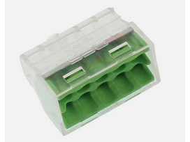 Laido jungtis - laidų jungė 10 x 0.5-2.5 mm² žalia 24A 400V