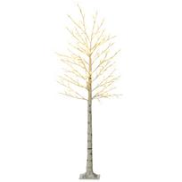 LED dekoratyvinis medis su 180 LED ir 3 ryškumo lygiais, baltas, 21,5 x 21,5 x 180 cm