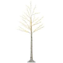 LED šviečiantis medis su 120 LED lempučių ir 3 ryškumo lygiais, baltas, 20 × 20 × 150 cm