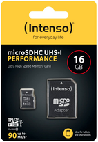 Atminties kortelė Intenso microSDHC 16GB su adapteriu