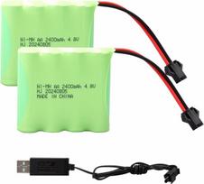 Yunique Green-Clean-Power, 2 NiMH baterijos 4,8 V 2400 mAh, SM-2P jungtis, RC automobiliams ir modeliams