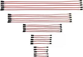 Yunique Green-Clean-Power, 25 servo ilgintuvai JR/Futaba 3 pin, 10–60 cm, 26AWG, RC modeliams