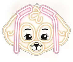 Forever Light dekoratyvinis LED neoninis šviestuvas „Paw Patrol – Skye“