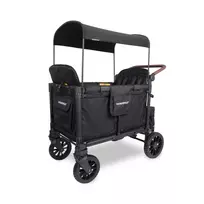 Keturvietis vežimėlis-vagonėlis WonderFold W4 Luxe Pro, Jet Black