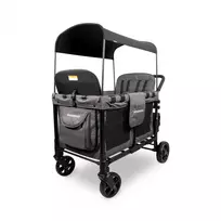 Keturvietis vežimėlis-vagonėlis WonderFold W4 Original, Charcoal Gray