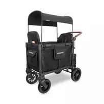 Dvivietis vežimėlis-vagonėlis WonderFold W2 Luxe Pro, Jet Black