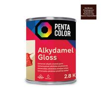 Emaliniai dažai, universalūs Pentacolor Alkydamel, blizgus, 2.8 kg, raudonai ruda sp.