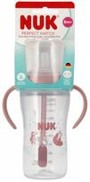 Vaikiška gertuvė Nuk Perfect Match Bear, 260 ml, 8 mėn., skaidri sp./rožinė sp.