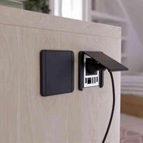 Įmontuojamas elektros lizdas su atidaromu apsauginiu dangteliu, 1x SCHUKO, 2xUSB A, 1x HDMI