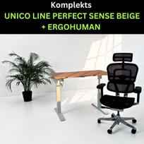Darbo vietos komplektas UNICO PERFECT SENSE BEIGE Ergohuman ELITE
