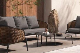 Lauko baldų komplektas Snapty Garden Borneo, kampinė sofa, fotelis ir 2 staliukai