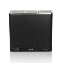 Atliekų rūšiavimo šiukšliadėžė CLEAN PRO Black, 3 x 18 L