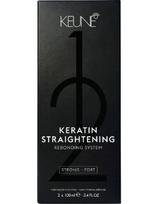 Keune ilgalaikio plaukų tiesinimo kremas Keune Keratin Straightening Rebonding System Strong 2×100ml