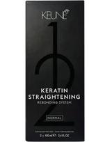 Keune ilgalaikio plaukų tiesinimo kremas Keune Keratin Straightening Rebonding System Normal 2×100ml