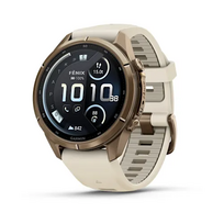 Garmin Fenix 9 Pro Inreach 43mm – Aukso spalvos kreminiu / pilku dirželiu