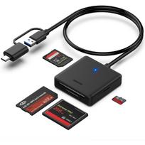 BENFEI kortelių skaitytuvas 4 viename USB-C USB-A 3.0, skirtas SD, Micro SD, MS, CF, juodas