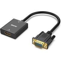BENFEI adapteris HDMI į VGA vienkryptis su 3,5 mm garso jungtimi, juodas