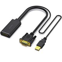 BENFEI adapteris VGA į HDMI 1080P su garsu, juodas