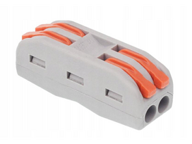 Laido jungtis - laidų jungė 2 krypčių 4 x 0.08-4,0 mm²  pilka/oranžinė 32A 400V