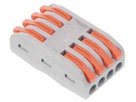 Laido jungtis - laidų jungė 2 krypčių 8 x 0.08-4,0 mm²  pilka/oranžinė 32A 400V