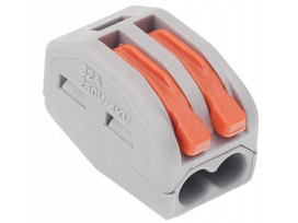 Laido jungtis - laidų jungė 2 x 0.08-4,0 mm²  pilka/oranžinė 32A 400V