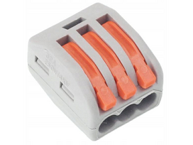 Laido jungtis - laidų jungė 3 x 0.08-4,0 mm²  pilka/oranžinė 32A 400V