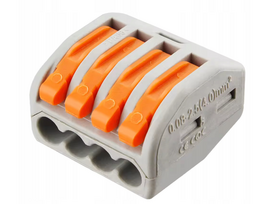 Laido jungtis - laidų jungė 4 x 0.08-4,0 mm²  pilka/oranžinė 32A 400V
