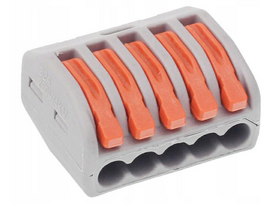Laido jungtis - laidų jungė 5 x 0.08-4,0 mm²  pilka/oranžinė 32A 400V
