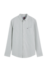 Tommy Jeans - Tjm Reg Stripe Oxford Shirt Ext - Laisvalaikio marškiniai - Žalia