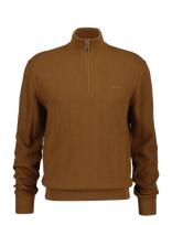 Gant - Herringbone Texture Half Zip - Megztinis su užtrauktuku - Ruda
