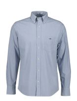 Gant - Reg Classic Poplin Banker Shirt - Dryžuoti marškiniai - Mėlyna
