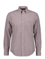 Gant - Reg Classic Poplin Banker Shirt - Dryžuoti marškiniai - Burgundiška splava