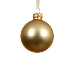 Stiklinis kalėdinis eglės žaisliukas BAUBLE MATT, auksinės sp., 10 cm, 1 vnt