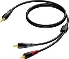 Cable Procab Jack 3.5mm - RCA (Cinch) x2 3m black (CLA711/3)