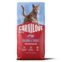 CARNILOVE Active Cat Salmon&Turkey Sterilised - sausas pašaras katėms - 6kg