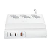 USAMS power strip 65W Super Si Fast Charging USB extension socket EU white CC160TC01 (US-CC160)