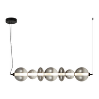 Pakabinamas LED šviestuvas MILAGRO DAPHNE SMOKED, 40W, 3000K, 5094lm, juodos sp, 117,5x20x130cm