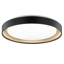 Lubinis LED šviestuvas BRILLIANT WALDO, 36W, CCT 3000-6500K, 4300lm juodos/aukso sp ø48,5cm su pultu
