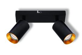 Taškinis šviestuvas OSRAM SPOT ETERNAL, GU10,  2x6W, juodos/aukso sp, 21x15x6,5cm
