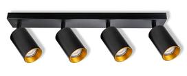 Taškinis šviestuvas OSRAM SPOT ETERNAL,GU10, 4x6W, juodos/aukso sp, 49x15x6cm