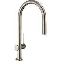 Hansgrohe Talis M54 plautuvės maišytuvas su ištraukiama žarna, nerūdijančio plieno spalvos