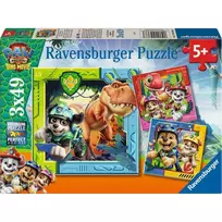 RAVENSBURGER Vaikų Dėlionė PAW Patrol 3 Dino Movie (3 x 49 dalių)