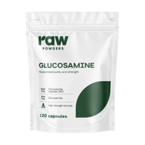 RAW POWDERS, Gliukozaminas (Glucosamine) 500 mg, 120 kapsulių