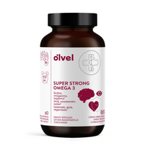 Olvel, Super Strong Omega-3, 60 minkštų kapsulių