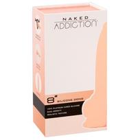 Dildo dviejų tankumų Naked Addiction, 20,3 cm, su vibruojančiu rutuliuku
